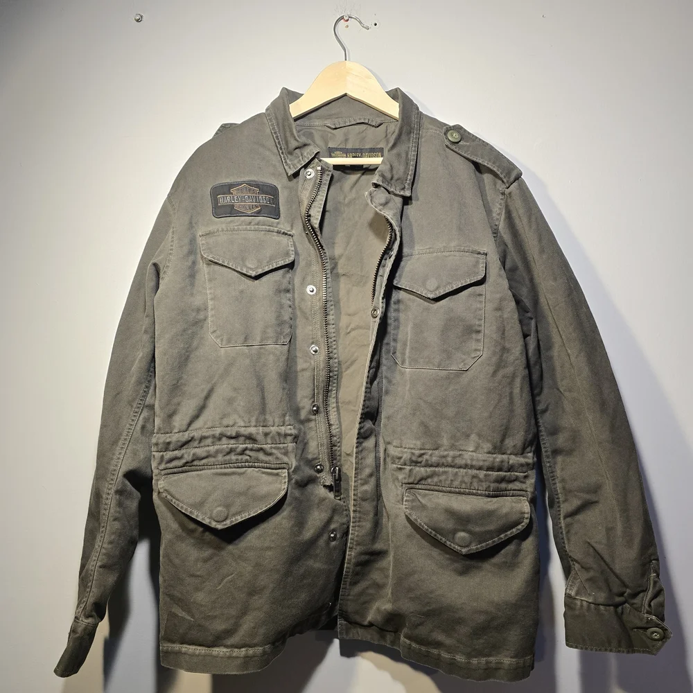Harley-Davidson Olive Military Field Jacket - Picture 1 of 4